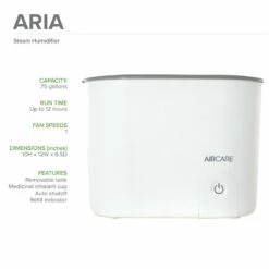 AIRCARE Aria Mini Steam Humidifier -FRIGIDAIRE Sales Shop aircare aria steam humidifier specifications