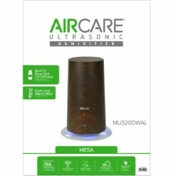 AIRCARE Mesa Ultrasonic Humidifier -FRIGIDAIRE Sales Shop aircare mesa warm cool mist humidifier features graphic