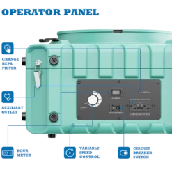 AlorAir PureAiro HEPA Pro 770 Air Scrubber -FRIGIDAIRE Sales Shop alorair pro 770 air scrubber green control panel