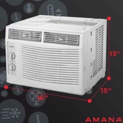 Amana 5,000 BTU Window Air Conditioner W/ Mechanical Controls -FRIGIDAIRE Sales Shop amana amap050dw 5000 btu window air conditioner mechanical controls measurements