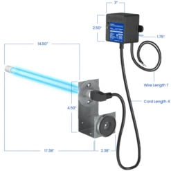 Aprilaire Whole House UVC Chemical Free Coil Cleaner -FRIGIDAIRE Sales Shop aprilaire auv24v whole house uvc chemical free coil cleaner dimensions 2