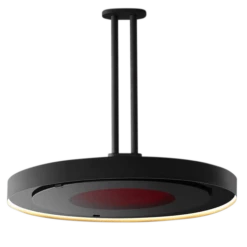 Bromic Eclipse Smart-Heat Electric Pendant Heater + Dimmable LED Lighting Rail + 24-In. Twin Pole