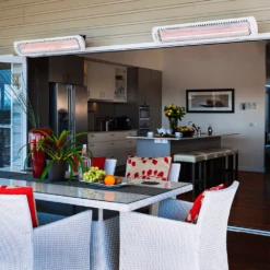 Bromic Tungsten Smart-Heat Infrared Electric Patio Heaters -FRIGIDAIRE Sales Shop bromic tungsten electric heater white lifestyle