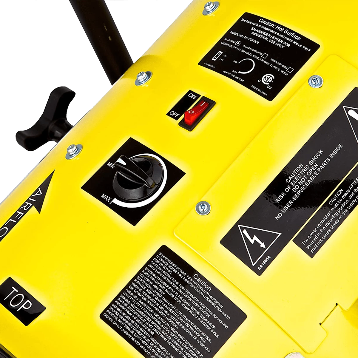 Dr. Infrared Heater 10,000 Watt Salamander Construction Portable Fan Forced Electric Heater 9 Dr. Infrared Heater 10,000 Watt Salamander Construction Portable Fan Forced Electric Heater - Image 7