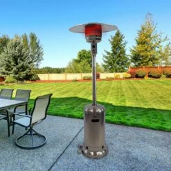 Dyna-Glo 41,000 BTU Deluxe Stainless Steel Patio Heater -FRIGIDAIRE Sales Shop dyna glo dgph102ss stainless steel gas outdoor heater lifestyle
