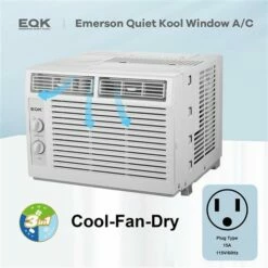 Emerson Quiet Kool 5,000 BTU Window Air Conditioner -FRIGIDAIRE Sales Shop emerson quiet kool 5000 btu window air conditioner cool fan dry