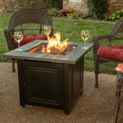 Endless Summer Burlington Outdoor LP Gas Fire Pit -FRIGIDAIRE Sales Shop endless summer gad15285sp burlington outdoor gas firepit lifestyle 1