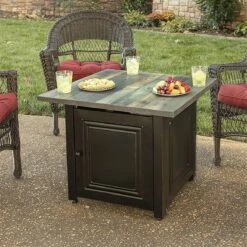 Endless Summer Cayden LP Outdoor Gas Fire Pit Table 14 Endless Summer Cayden LP Outdoor Gas Fire Pit Table -FRIGIDAIRE Sales Shop endless summer gad15298es cayden lp outdoor gas fire pit table lifestyle
