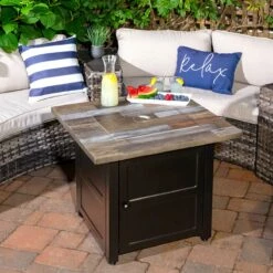 Endless Summer Cayden LP Outdoor Gas Fire Pit Table 16 Endless Summer Cayden LP Outdoor Gas Fire Pit Table -FRIGIDAIRE Sales Shop endless summer gad15298es cayden lp outdoor gas fire pit table lifestyle 3