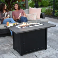 Endless Summer Marc Rectangular LP Outdoor Gas Fire Pit Table 7 Endless Summer Marc Rectangular LP Outdoor Gas Fire Pit Table -FRIGIDAIRE Sales Shop endless summer gad17107es marc rectangular lp outdoor gas fire pit table lifestyle 2