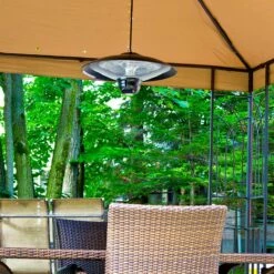 Ener-G+ Infrared 1500 Watt Electric Hanging Patio Heater -FRIGIDAIRE Sales Shop ener gplus infrared 1500 w electric hangning patio heater lifestyle