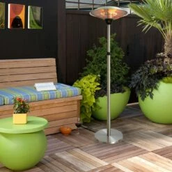 Ener-G+ Pole Mounted Freestanding Infrared Outdoor Heater -FRIGIDAIRE Sales Shop energ plus hea 21821sh t freestanding outdoor infrared heater lifestyle