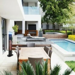 Ener-G+ 1500-Watt Infrared Freestanding Electric Outdoor Heater W/ Speaker & Remote Control -FRIGIDAIRE Sales Shop energ plus hea 21848 1500 watt infrared freestanding electric outdoor heater lifestyle