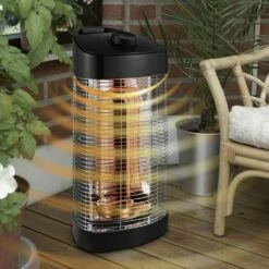 Ener-G+ 1200-Watt Infrared Portable Outdoor Oscillating Electric Patio Heater -FRIGIDAIRE Sales Shop energy plus hea 1200mblk infrared portable outdoor oscillating electric patio heater lifestyle 2