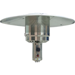 Hanover 48,000 BTU Umbrella Propane Patio Heater - Stainless Steel -FRIGIDAIRE Sales Shop hanover han003ss 48000 btu umbrella patio heater stainless steel heating element umbrella reflector