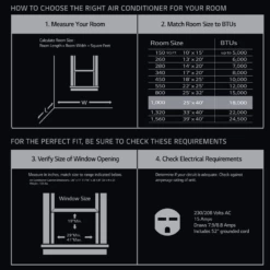 LG 18,000 BTU Dual Inverter Wi-Fi Enabled Window Air Conditioner -FRIGIDAIRE Sales Shop lg LW18221VSM graphic 3