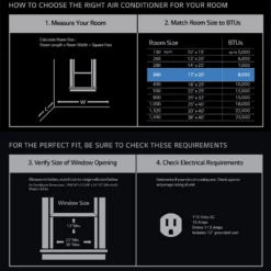 LG 8,000 BTU Dual Inverter Wi-Fi Enabled Window Air Conditioner -FRIGIDAIRE Sales Shop lg LW80221VSM graphic 5