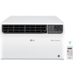 LG 10,000 BTU Dual Inverter Smart Wi-Fi Window Air Conditioner -FRIGIDAIRE Sales Shop lg lw1022ivsm 10000 btu dual inverter smart wifi window air conditioner front with remote control