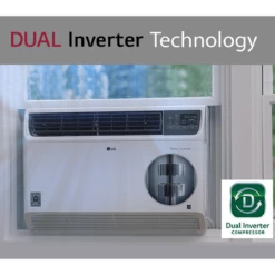 LG 10,000 BTU Dual Inverter Smart Wi-Fi Window Air Conditioner -FRIGIDAIRE Sales Shop lg lw1022ivsm graphic 2