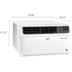 LG 18,000 BTU Dual Inverter Wi-Fi Enabled Window Air Conditioner -FRIGIDAIRE Sales Shop lg lw18221vsm 18000 btu dual inverter smart wifi window air conditioner dimensions