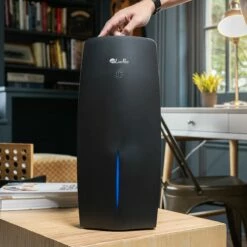 LivePure Combination HEPA Air Purifier & Evaporative Humidifier -FRIGIDAIRE Sales Shop livepure hepa air purifier evaporative humidifier black lifestyle 1