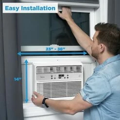 Midea 12,000 BTU EasyCool Window Air Conditioner -FRIGIDAIRE Sales Shop midea maw12r1bwt 12000 btu easycool window air conditioner easy installation