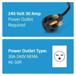 NewAir 2-in-1 Freestanding Or Ceiling/Wall Mounted Electric Garage Heater -FRIGIDAIRE Sales Shop newair 2 in 1 freestanding ceiling wall mount electric garage heater plug outlet graphic