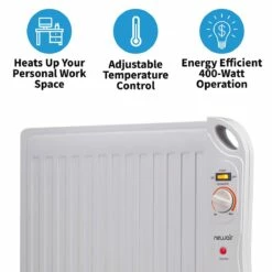 NewAir Portable Under Desk Heater -FRIGIDAIRE Sales Shop newair ah 400 low watt under desk heater main features graphic