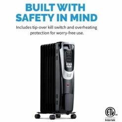 NewAir Oil-Filled Radiator Space Heater 18 NewAir Oil-Filled Radiator Space Heater -FRIGIDAIRE Sales Shop newair ah 450b oil filled radiator space heater safety features graphic