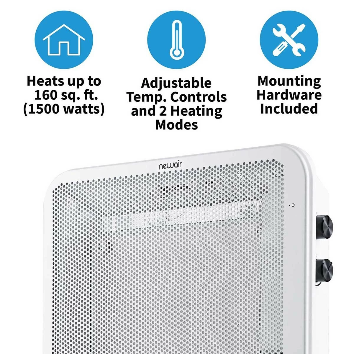NewAir DiamondHeat 2-in-1 Portable Or Wall Mounted Micathermic Heater Panel 10 NewAir DiamondHeat 2-in-1 Portable Or Wall Mounted Micathermic Heater Panel - Image 8