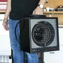 NewAir Portable 5600-Watt Electric Garage Heater -FRIGIDAIRE Sales Shop newair g56 portable 240v garage heater lifestyle 2