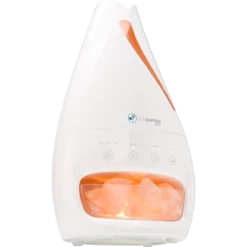 PureGuardian 3-in-1 Ultrasonic Humidifier Salt Lamp W/ Aromatherapy -FRIGIDAIRE Sales Shop pureguardian h1117w 3 in 1 ultrasonic humidifier salt lamp aromatherapy angle 1