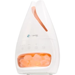 PureGuardian 3-in-1 Ultrasonic Humidifier Salt Lamp W/ Aromatherapy -FRIGIDAIRE Sales Shop pureguardian h1117w 3 in 1 ultrasonic humidifier salt lamp aromatherapy angle 2