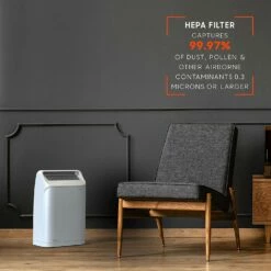 Sharper Image PURIFY 3 True HEPA Air Purifier -FRIGIDAIRE Sales Shop sharper image purify 3 true hepa air purifier white lifestyle