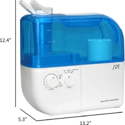 SPT Ultrasonic Dual Mist Humidifier W/ Ion Exchange Filter -FRIGIDAIRE Sales Shop spt su4010 warm cool mist humidifier dimensions
