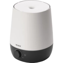 Winix 0.6 Gallon Ultrasonic Humidifier W/ Night Light -FRIGIDAIRE Sales Shop winix ultrasonic humidifier with night light white gray angle